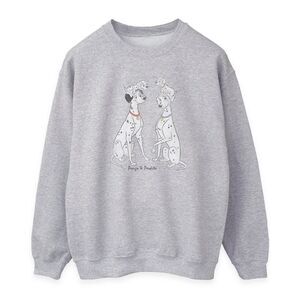 101 Dalmatians Womens/Ladies Pongo And Perdita Heather Sweatshirt / Gray